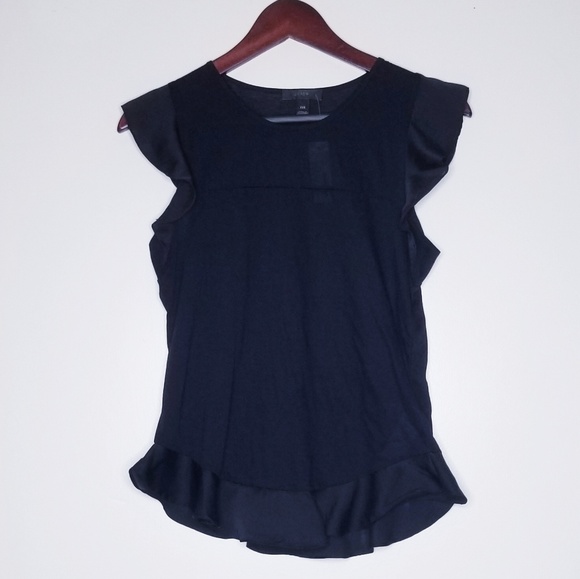 J. Crew Tops - $10 SALE J. Crew Black Flounce Blouse